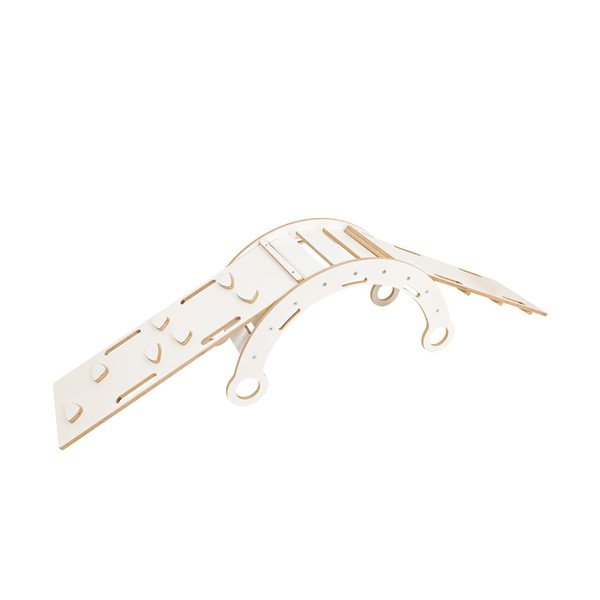 Valge männipuidust kiik 39x75x38 cm Montessori - Meowbaby