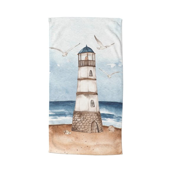 Sinine-pruun sametist rannarätik 100x180 cm Berlin - Good Morning