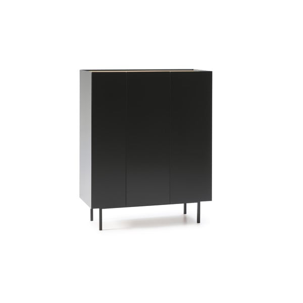 Must kõrge tammedekooriga kummut 95x120 cm Arista – Teulat-image-2