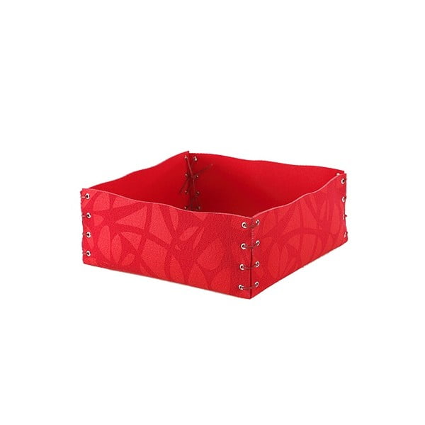 Plstěná krabička 12x6 cm, červená
