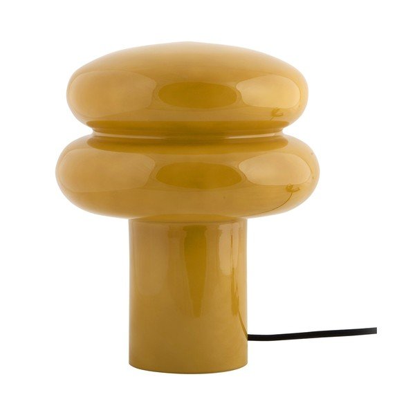 Ookerkollane klaasist laualamp (kõrgus 24 cm) Incesante - Leitmotiv