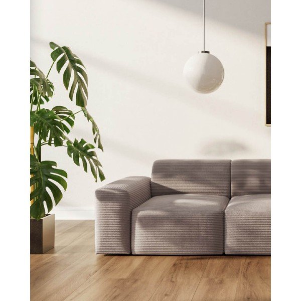 Beež velvetist diivan 285 cm Fluvio - MESONICA-image-3