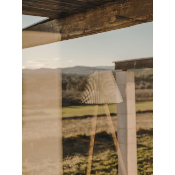 Puiduvärvi põrandavalgusti tekstiilvarjuga (kõrgus 149 cm) Benicarlo - Kave Home-image-2