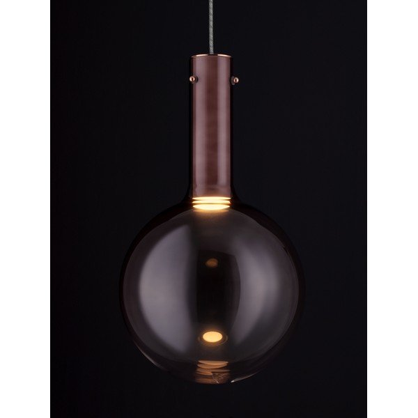 Pruunist klaasist hämardatav LED-rippvalgusti ø 25 cm Nostos - Nova Luce-image-1