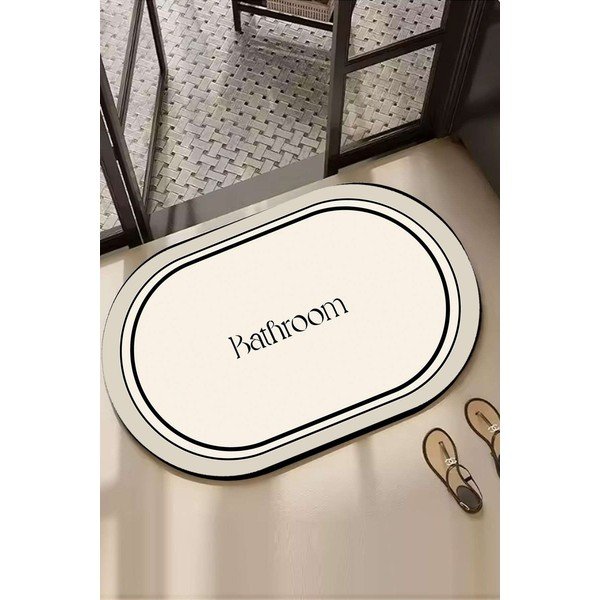 Kreemjas vannimatt 60x100 cm Farbelle - Foutastic-image-1