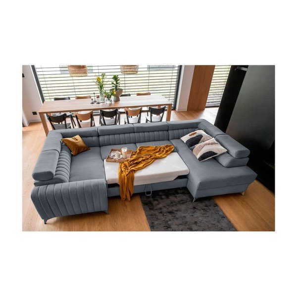 Sinine lahtikäiv/sahtliga nurgadiivan (parem nurk/U-kujuline) Louis – ELTAP-image-3