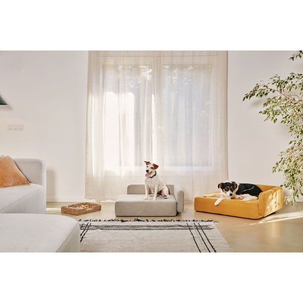 Sinepi värvi koeravoodi 96x70 cm Bowie - Kave Home-image-3