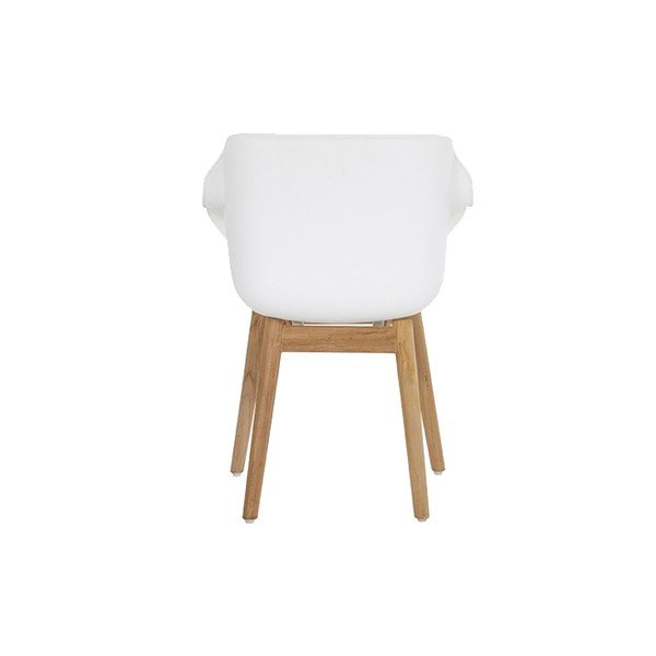 Valged plastikust aiatoolid 2tk komplektis Sophie Teak - Hartman-image-4