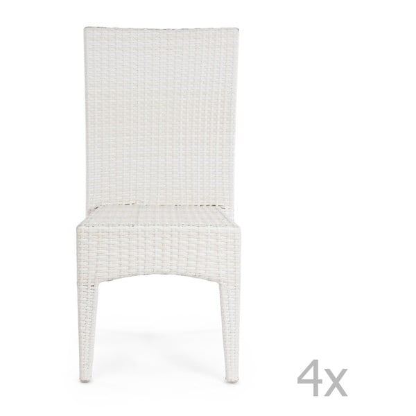Sada 4 bílých židlí Bizzotto Athena
