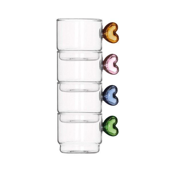 Klaasist kruusid komplektis 4 tk 90 ml - Brandani-image-2