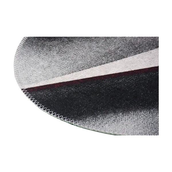 Must-valge pestav ümmargune vaip ø 100 cm - Vitaus-image-2