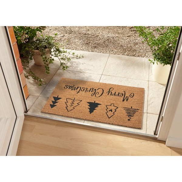 Kookoskiust jõulumotiiviga uksematt 45x75 cm - Hanse Home-image-1