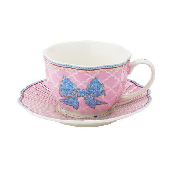 Porcelánový šálek s podšálkem Bowie od Lisbeth Dahl, 2 ks-image-1