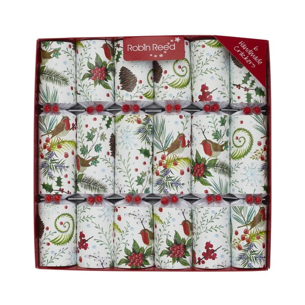 Jõulukrakkerid 6tk komplektis Festive Foliage - Robin Reed