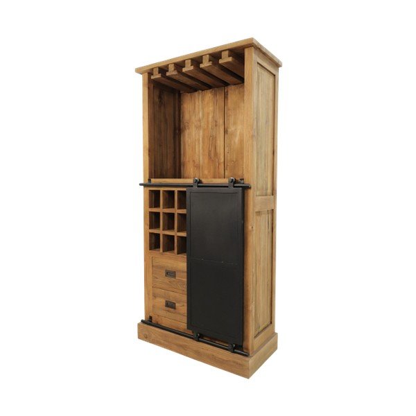 Teakpuust veinihoidik 18 pudelile, 84x177 cm Blackburn - HSM collection-image-3