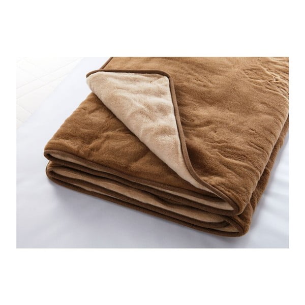 Vlněná deka Camel, 220x200 cm
