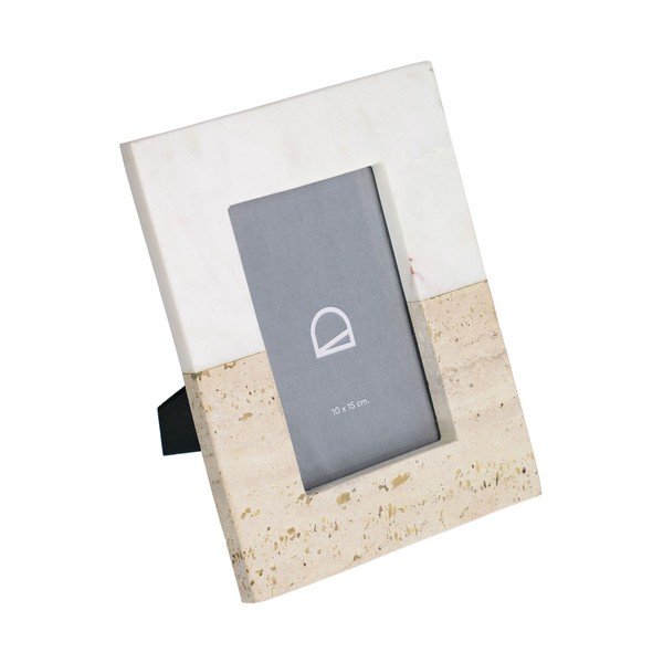 Valge kivist pildiraam 18x23 cm Uria - Kave Home