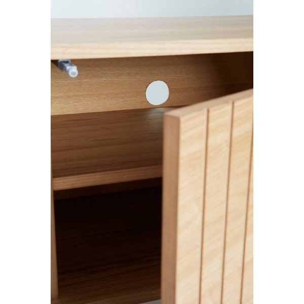 Televiisorilaud saarepuust dekooriga naturaalses värvitoonis 120x38x40 cm Sandviken - Jotex-image-1