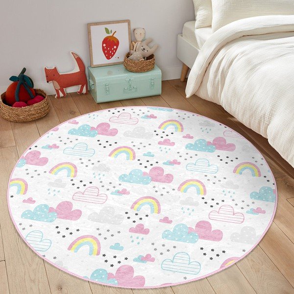 Valge laste vaip ø 120 cm Comfort - Mila Home-image-1