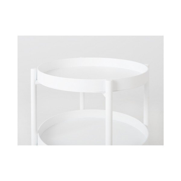 Bílý odkládací patrový stolek Custom Form Hanna, ⌀ 40 cm-image-4