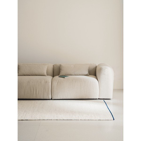 Sinine/beež käsitsi kootud villane jooksja 80x170 cm Lenu - noo.ma-image-4