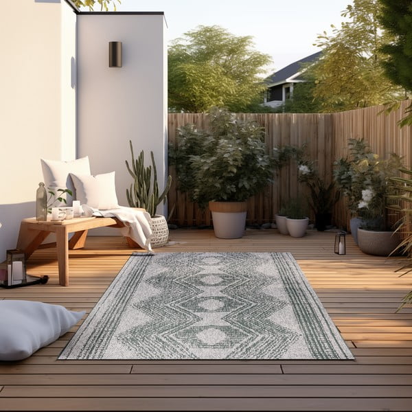 Kreem-roheline õuevaip 200x290 cm Gemini - Elle Decoration-image-1