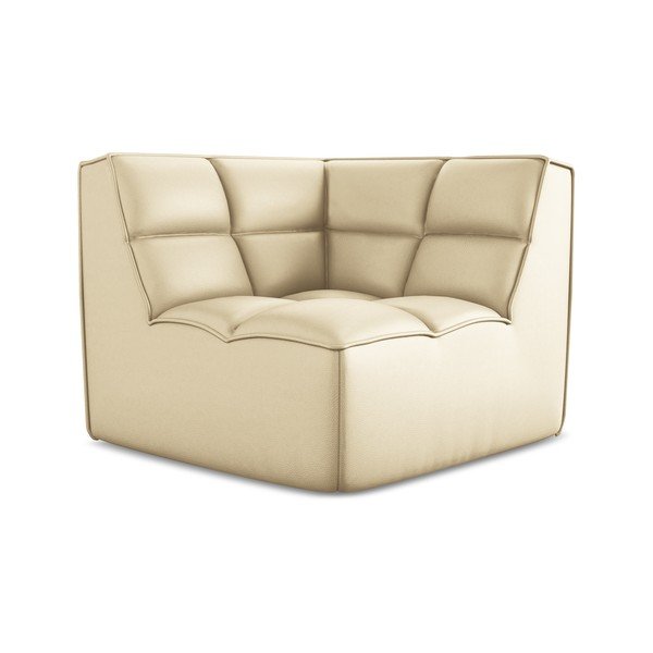 Kreemjas diivanimoodul kunstnahast Kalai - Makamii-image-2