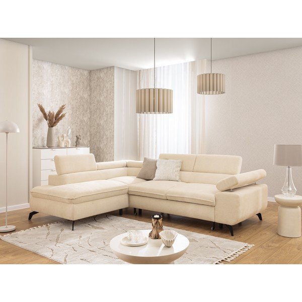 Kreemikas šenill-nurgadiivan (vasak nurk/L-kujuline) Marbeya - Ropez-image-4