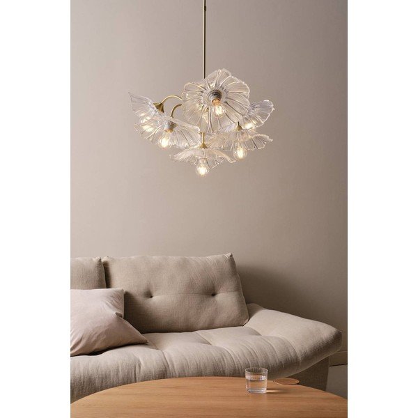 Kuldse värvi klaasist hämardatav ripplamp, läbimõõduga 70 cm Nugget - Jotex-image-1