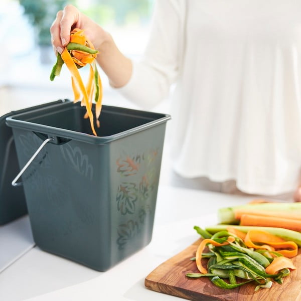 Tumeroheline kompostitav jäätmekonteiner 7 l Greenlije - Rotho-image-1