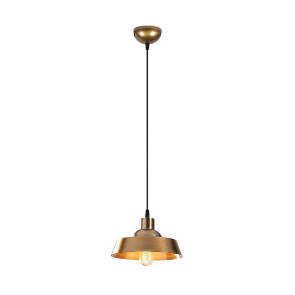 Kuldne rippvalgusti metallist varjuga ø 22 cm Berceste - Opviq lights-image-2