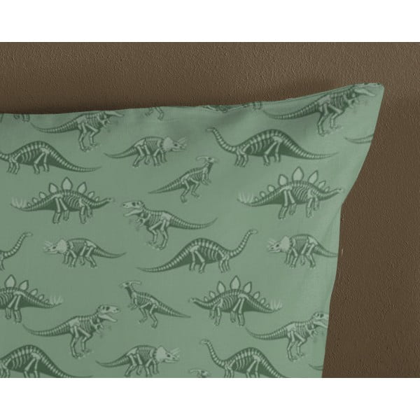 Roheline-beež puuvillane laste voodipesu võrevoodile 100x135 cm Gabi - Good Morning-image-3