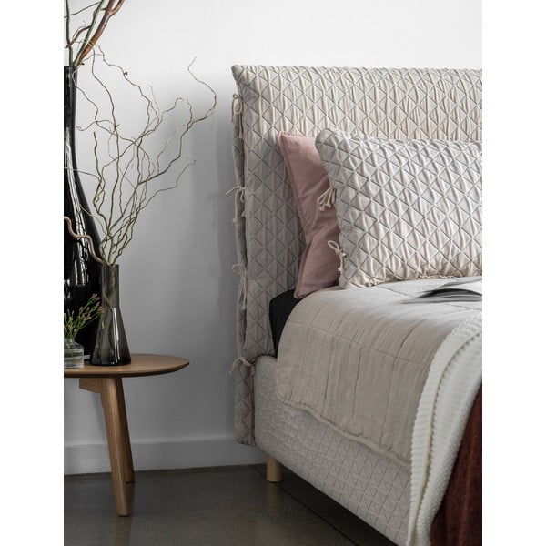 Beež polsterdatud üheinimesevoodi koos voodipõhjaga 90x200 cm Sleepy Luna – Miuform-image-4