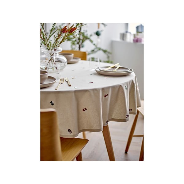 Puuvillane laudlina ø 180 cm Hearts Embloidery - Södahl-image-4