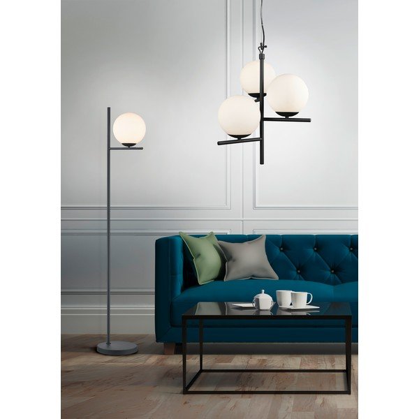 Matt must rippvalgusti klaasist varjuga ø 40 cm Pure - Trio-image-4