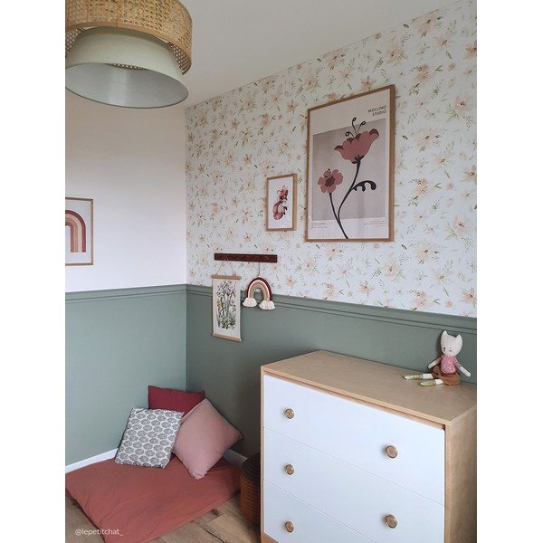 Laste tapeet 10 m x 50 cm Watercolour Flowers - Lilipinso-image-2