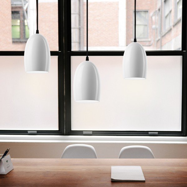 Valge kolmevarreline rippvalgusti S Glossy, ⌀ 14 cm Ume - Sotto Luce-image-1
