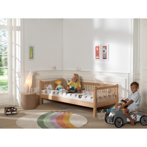 Pöögipuidust lastevoodi koos voodipõhjaga 90x200 cm Forrest - Vipack-image-4