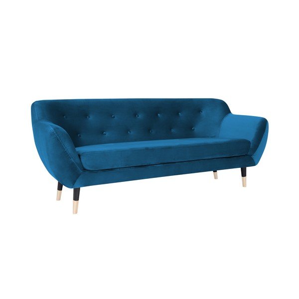 Modrá pohovka s černými nohami Mazzini Sofas Amelie, 188 cm-image-2
