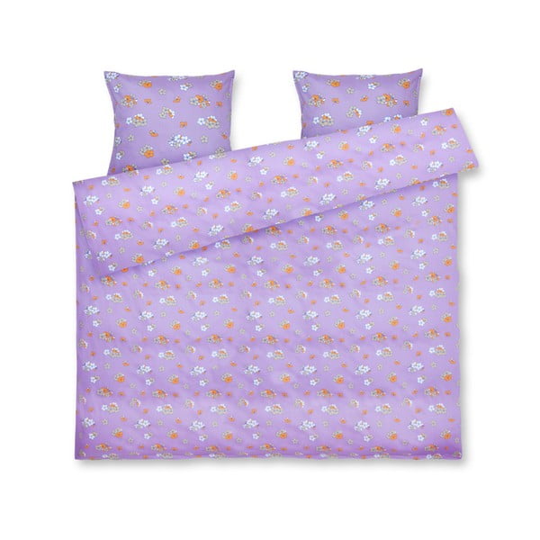 Laiendatud kahekohaline voodipesu puuvillasest satiinist lavendlivärvides 200x220 cm Grand Pleasantly - JUNA