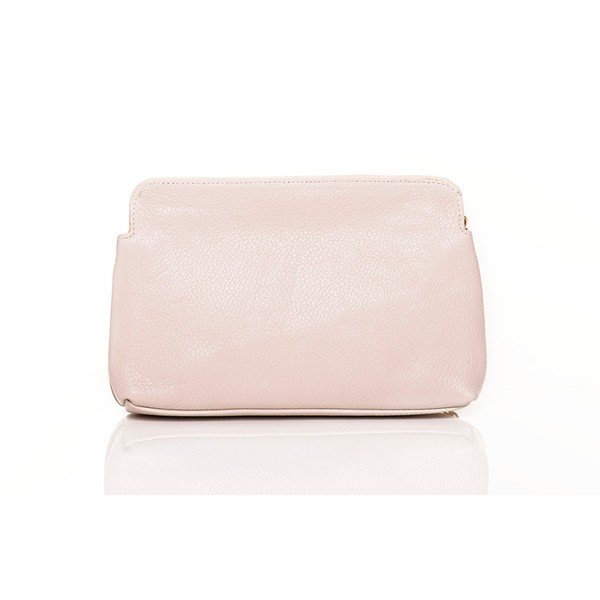 Kožená kabelka Federica Bassi Envelope Beige-image-3
