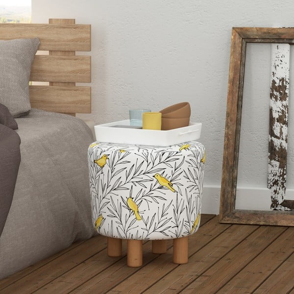 Taburett puidust jalgadega Canaro, ⌀ 41 cm Cono - Homitis-image-3
