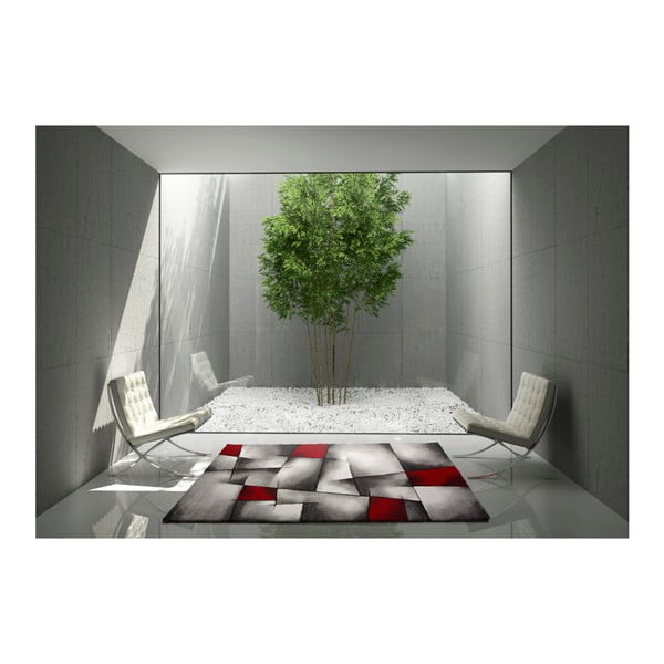 Punane ja hall vaip Malmö, 140 x 200 cm - Universal-image-1