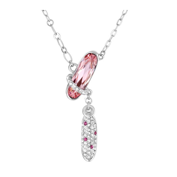 Náhrdelník s růžovými krystaly Swarovski Elements Crystals Rhinestone