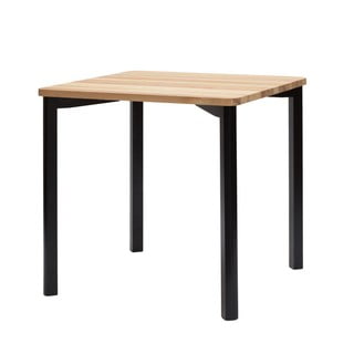 Must ümarate jalgadega söögilaud TRIVENTI, 80 x 80 cm Triventi - Ragaba