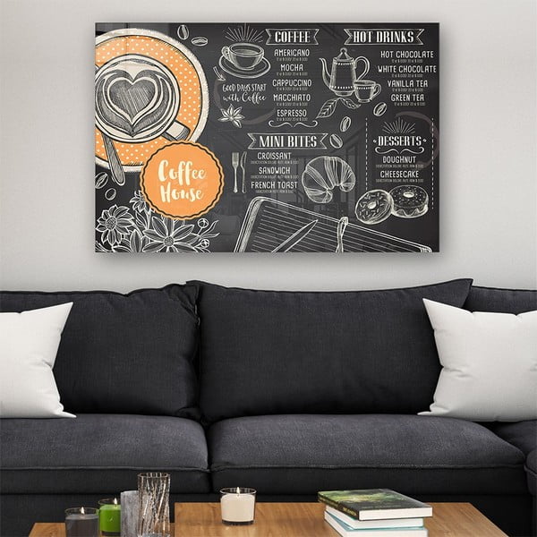 Klaasist maal 70x50 cm Coffee House - Wallity-image-1