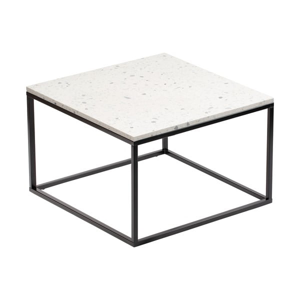 Konferenční stolek s kamennou deskou RGE Bianco, délka 75 cm