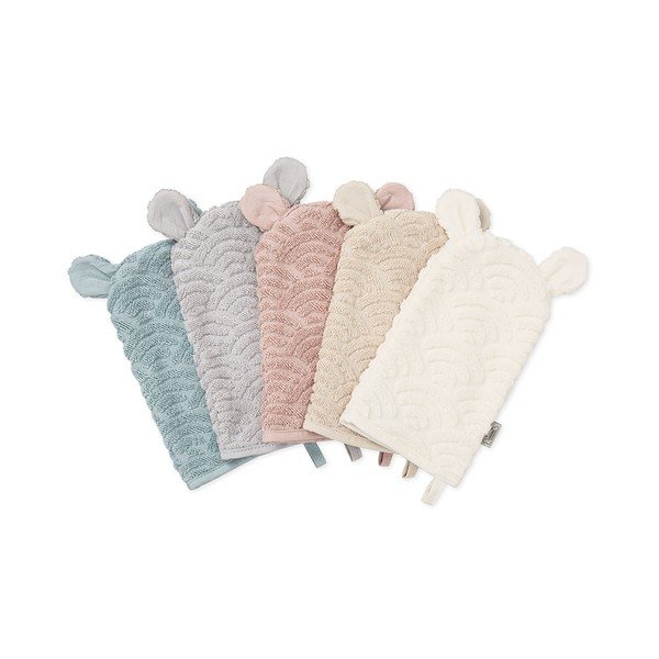 Elevandiluu värvi orgaanilisest puuvillast pesulapp 14x22 cm Off-White - Cam Cam Copenhagen-image-2