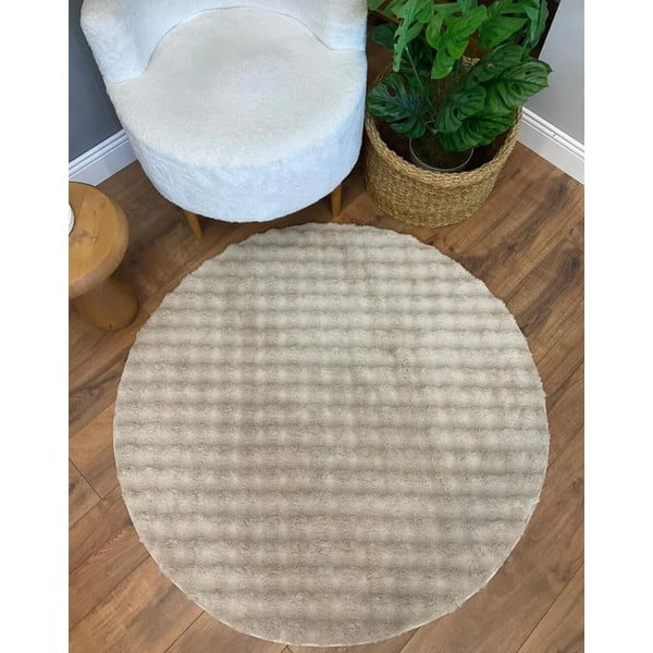 Beež pestav ümmargune vaip ø 80 cm Bubble Cream - Mila Home-image-1