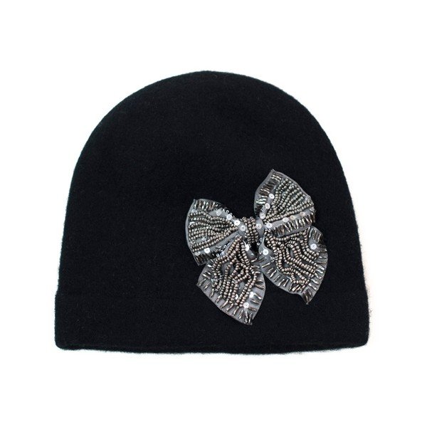Černá čepice Pearl